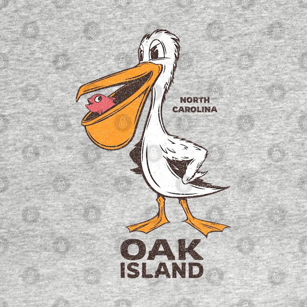 Oak Island, NC Summertime Vacationing Pelican & Fish by Contentarama